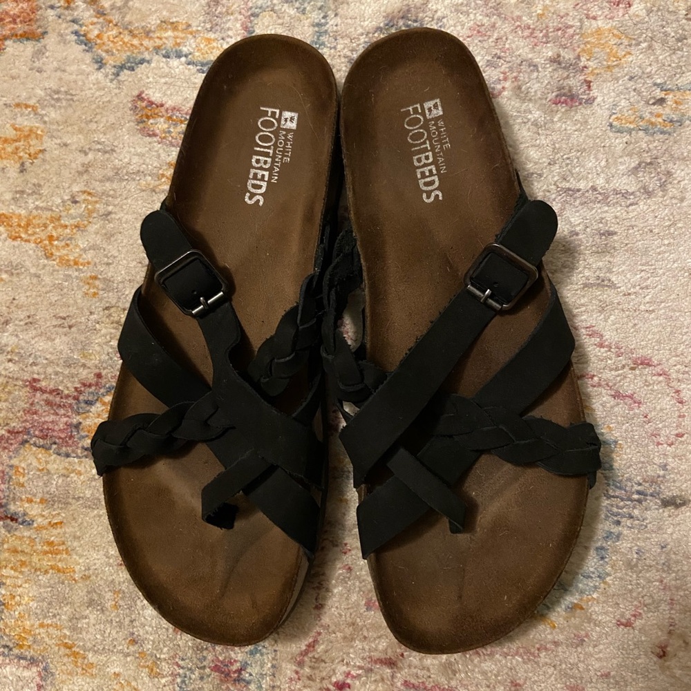 White Mountain Footbed Sandals Size 11